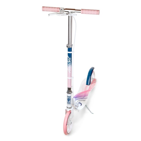 Aliuminis paspirtukas RAVEN ANABEL Navy/Pink su dideliais 20 cm. ratais Handbrake